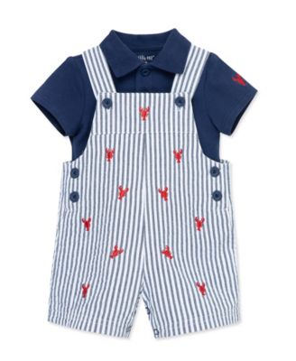 Baby Boys' Lobster Printed Shortall and Polo Shirt, 2-Piece Set