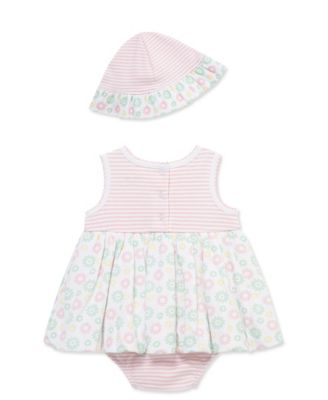 Baby Girls' Daisy Fun Printed Popover and Hat, 2-Piece Set
