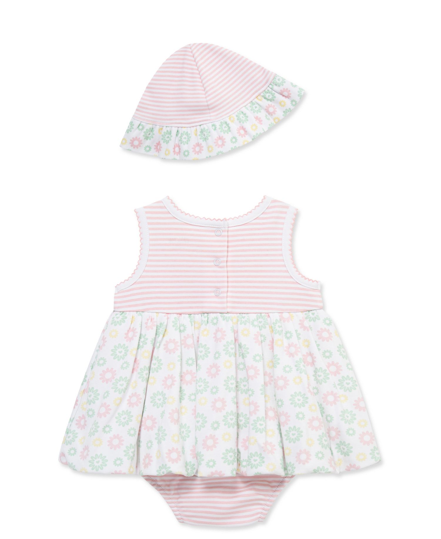 Baby Girls' Daisy Fun Printed Popover and Hat, 2-Piece Set