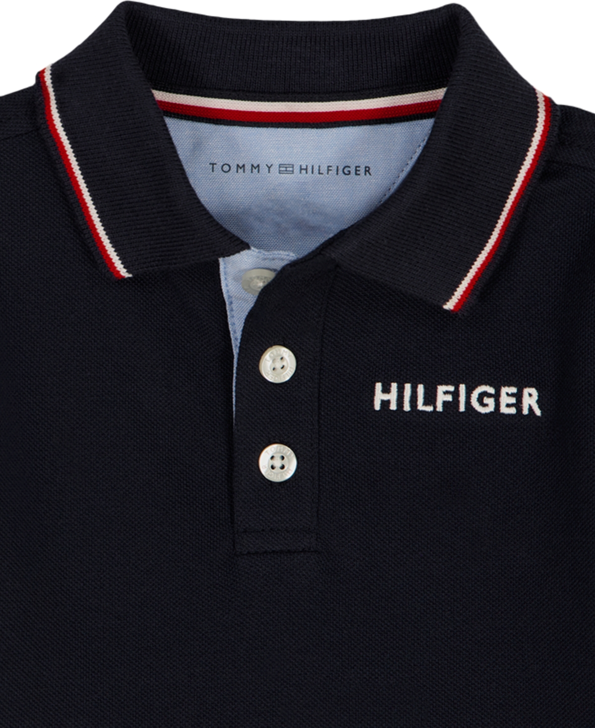 Tommy Hilfiger Baby Boys' Striped Trim Pique Polo Shirt & Corded Shorts, 2-Piece Set