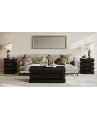 Brix Mid-Century Modern Floating Sculpture Layered Round End Table