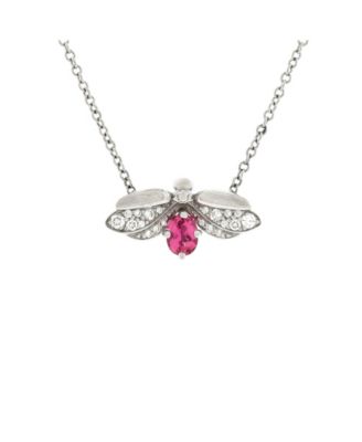 Paper Flowers Firefly Pendant Necklace