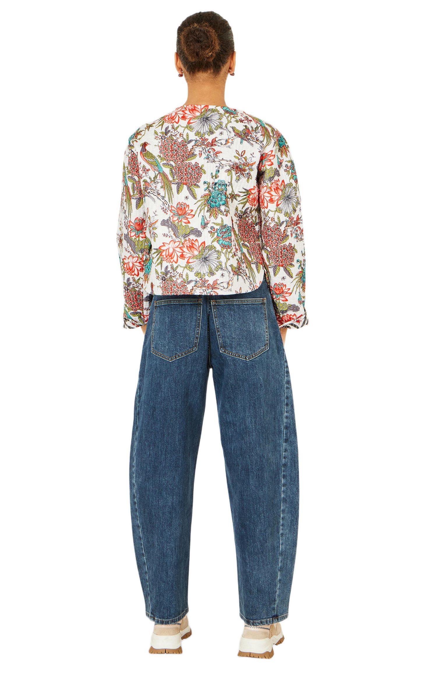 Women's Print Reversible Cotton Quilted Jacket