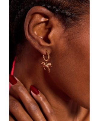 Horse Huggie Hoop Earring