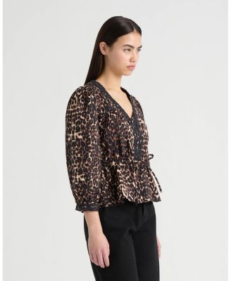 Women's Peplum Blouse with Ric Rac Detailing