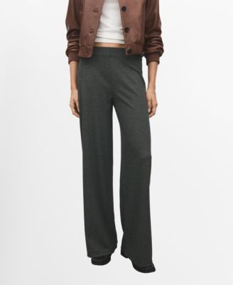 Women's Elastic Waist Straight-Fit Pants