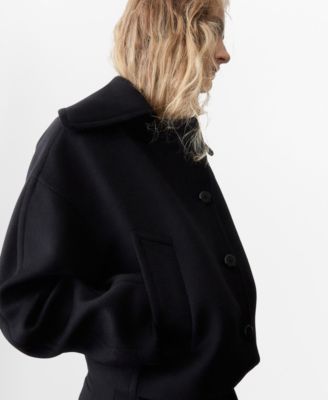 Women's Shirt Collar Wool Jacket