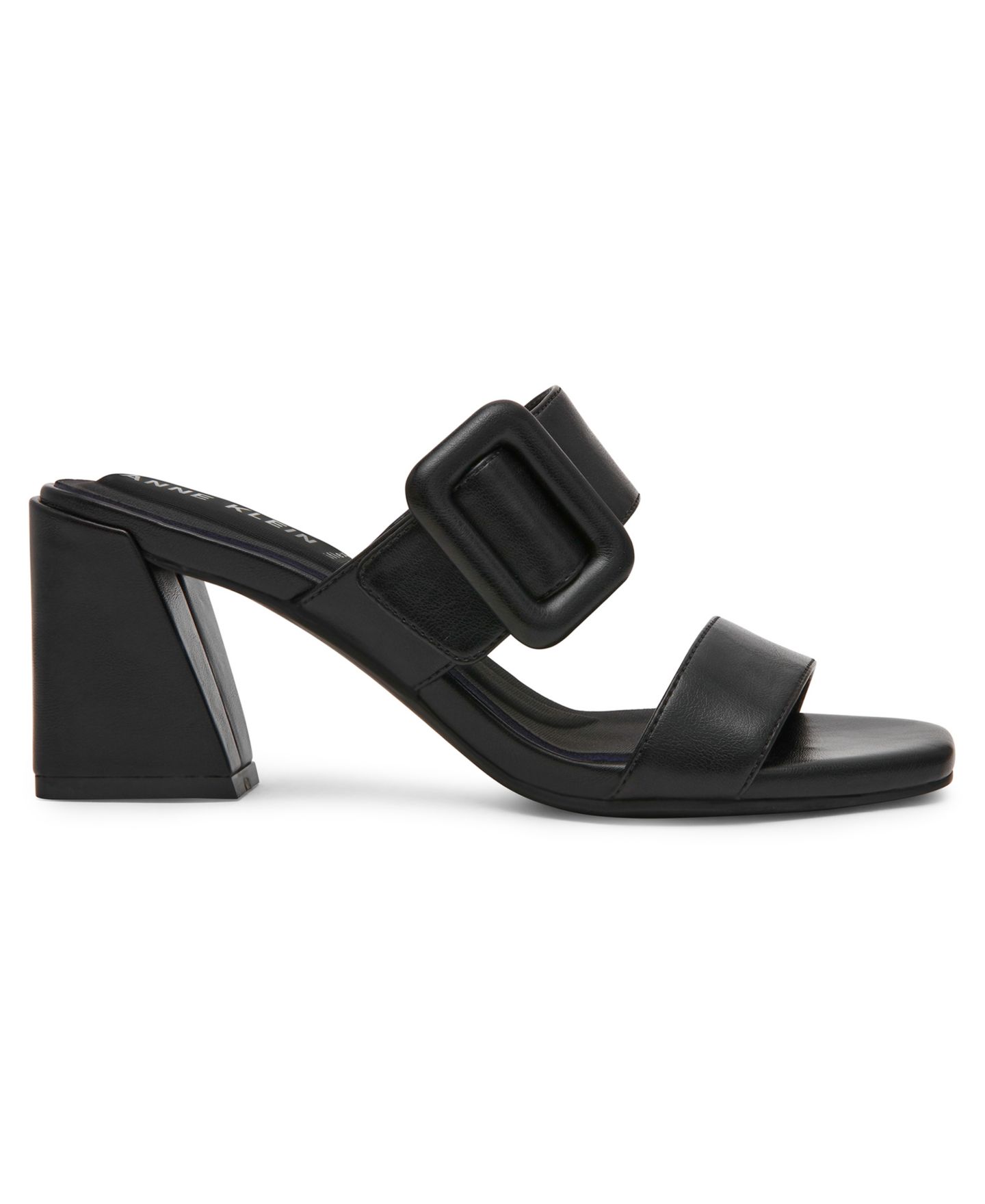 Женские сандалии Anne Klein Narita Buckle Block Heel Dress Sandals, цвет: Чёрный — фото 2