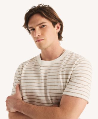 Men's Short-Sleeve Seersucker Striped T-Shirt