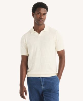 Men's Short-Sleeve Sweater Polo Shirt