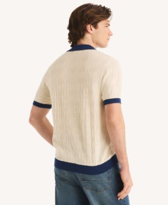 Men's Short-Sleeve Polo Sweater