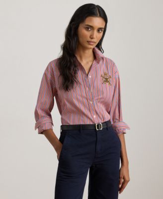 Petite Relaxed-Fit Collared Shirt