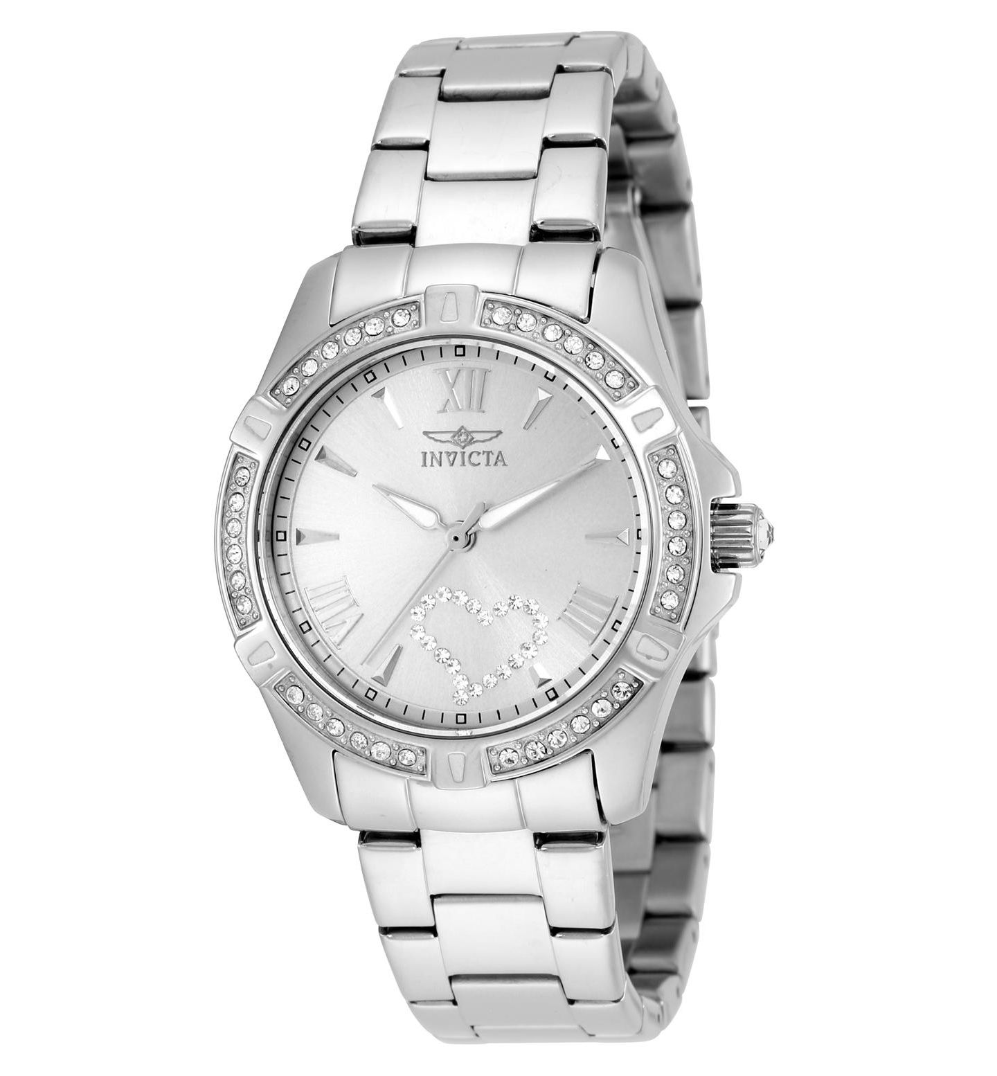 Мужские часы Invicta 21383 Angel Quartz 3 Hand Dial, цвет: Нержавеющая сталь — фото 1