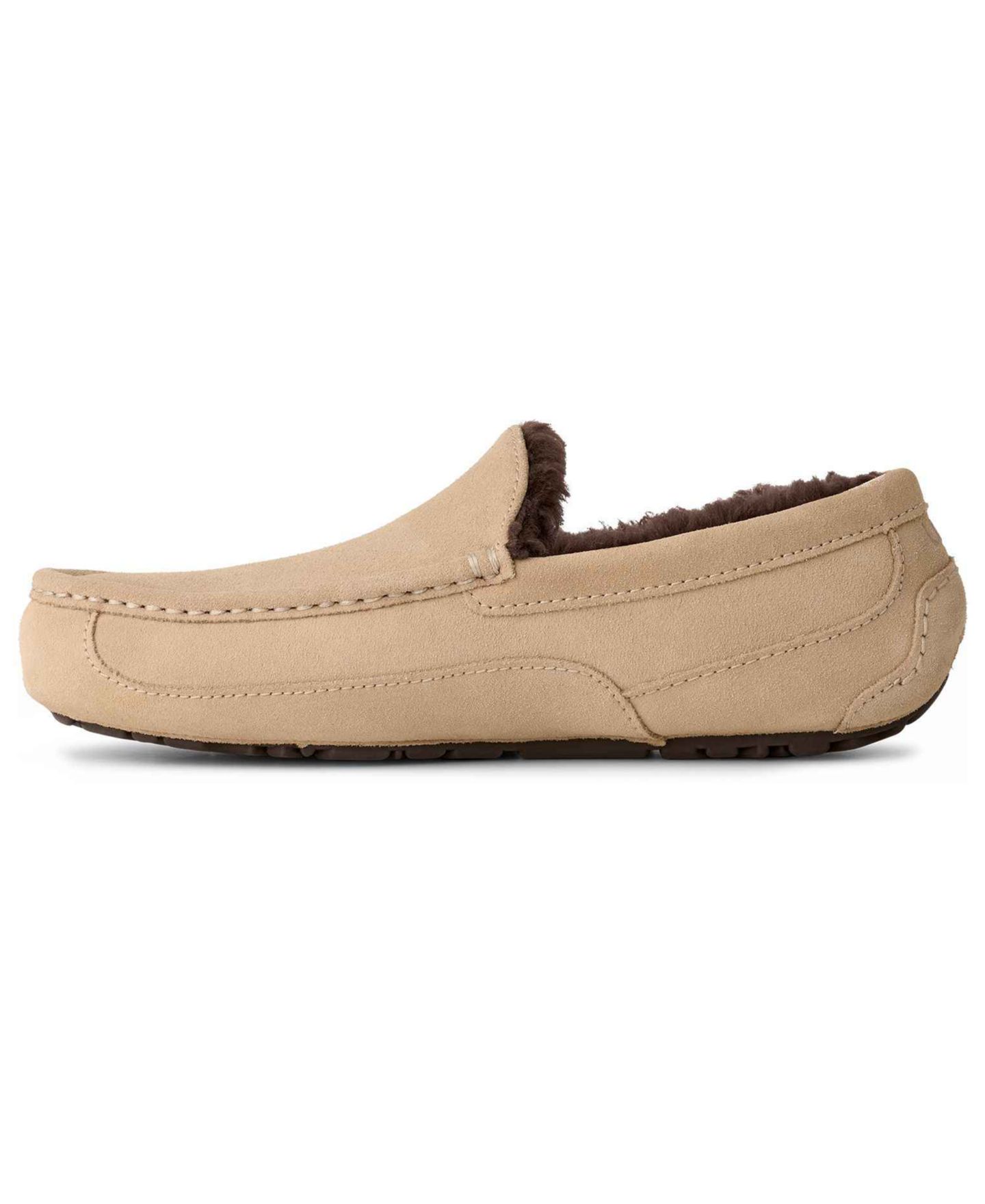 Мужские тапочки UGG® Ascot Moccasin Slippers, цвет: Бежевый — фото 6