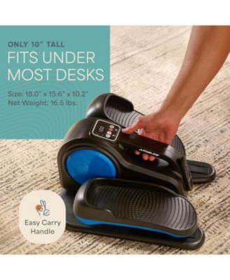 Under Desk Elliptical Exercise Machine – Auto & Manual Seated Pedal Exerciser with 10 Levels, Quiet Ellipse Leg Exerciser for Seniors & Adults