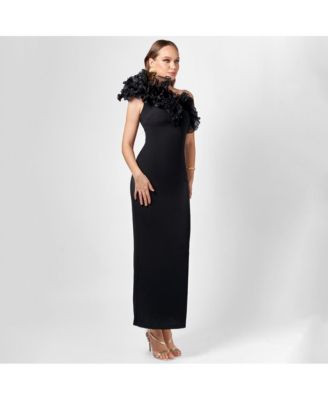 Women's Elena One Shoulder Ruffle Midaxi Dress