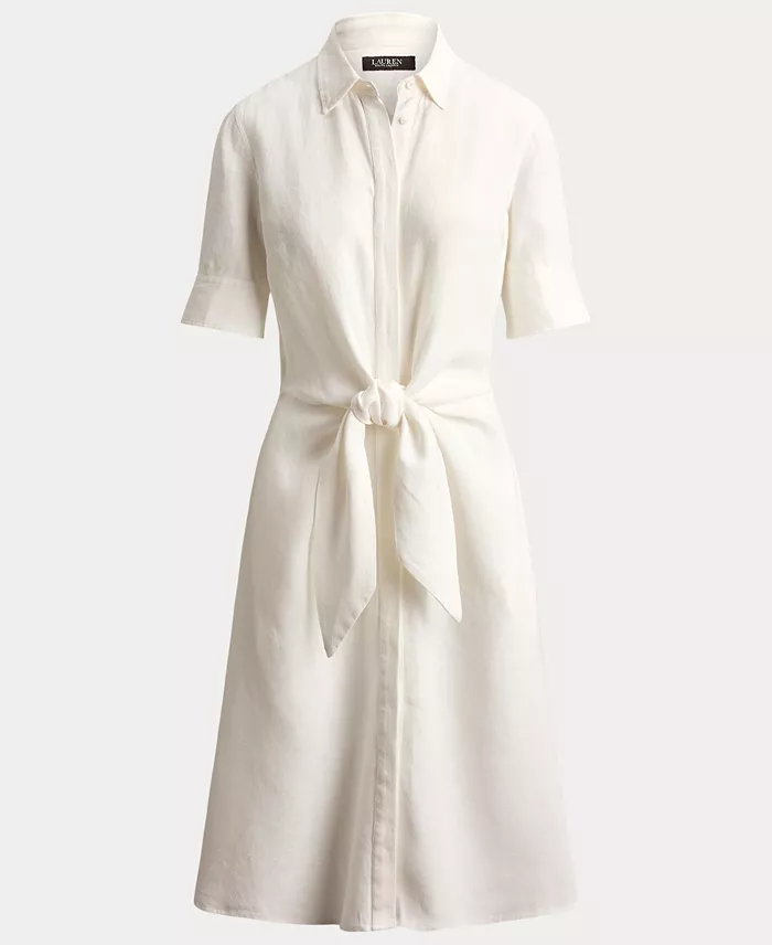 Women's Linen Shirtdress - thumbnail 3