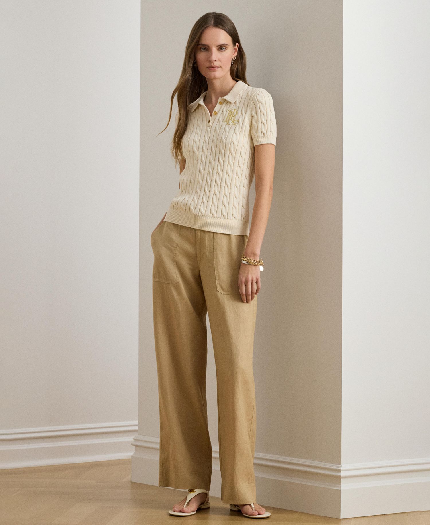 Petite Wide-Leg Linen Pants