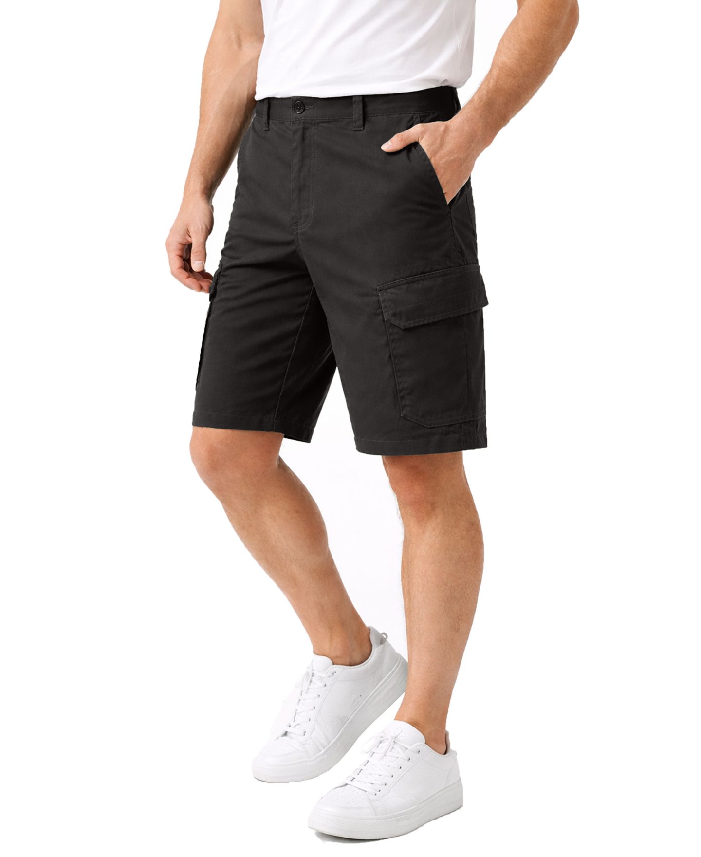 Мужские шорты Blu Rock Cotton Flex-Stretch Cargo Shorts-5 Pack, цвет: Чёрный — фото 5
