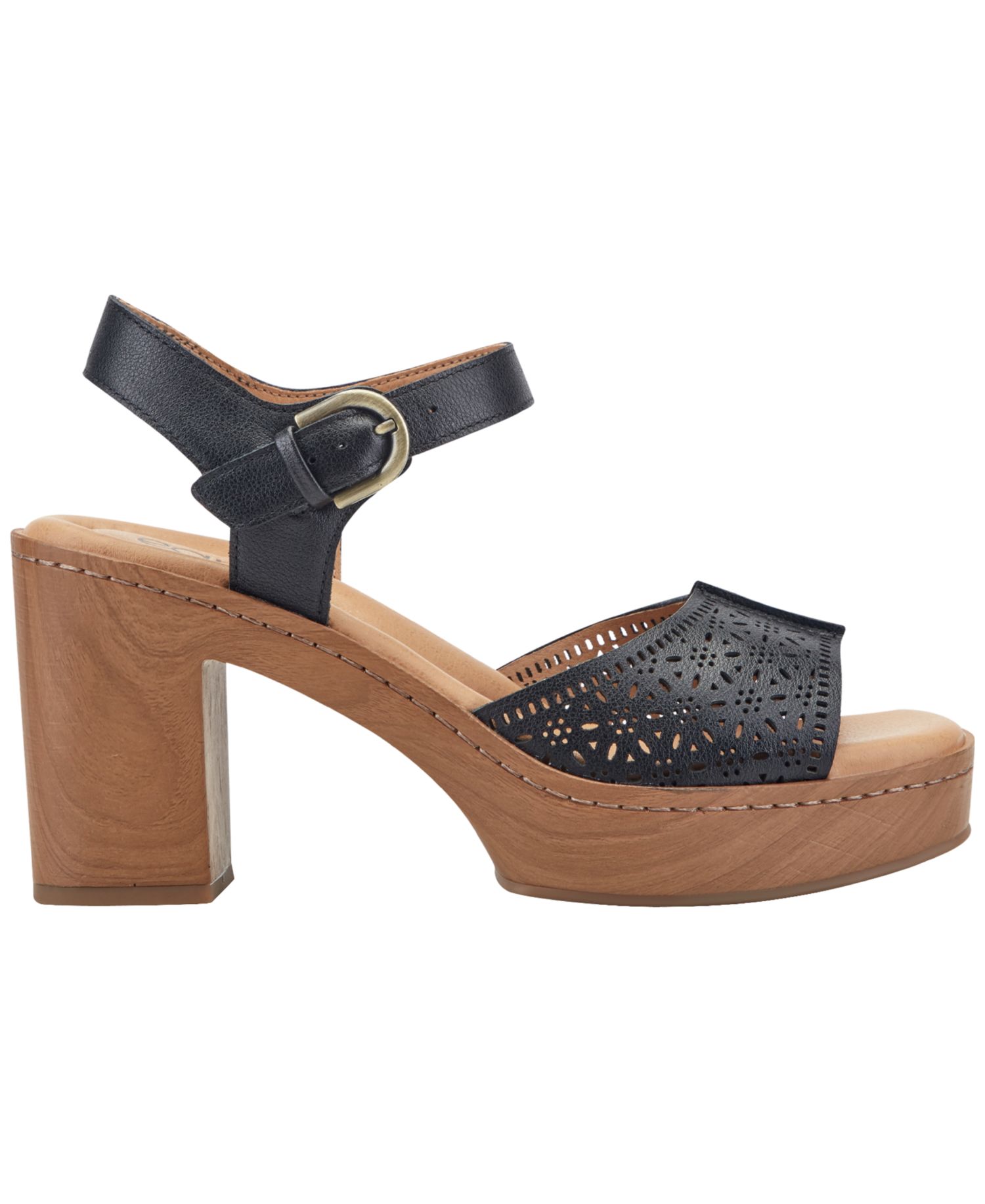 Women's Quinty Leather Platform Block Heel Dress Sandals