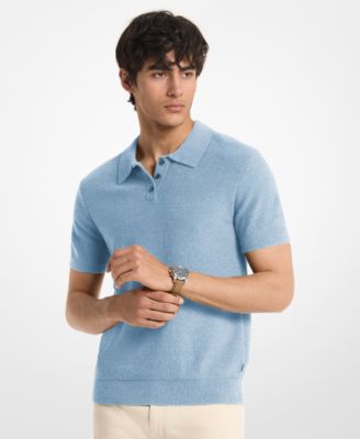 Men's Regular-Fit Boucle Sweater Polo Shirt
