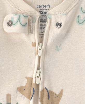 Baby Boys' Long-Sleeve Printed One-Piece Pajama Set, 2-Pack