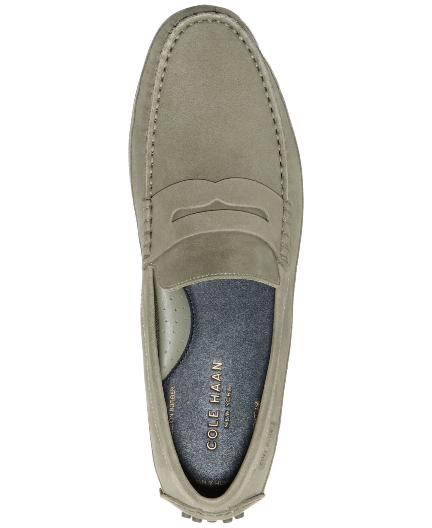 Мужские лоферы-драйверы Cole Haan Davies Grand без застёжек, цвет: Оливковый нубуковый — фото 4