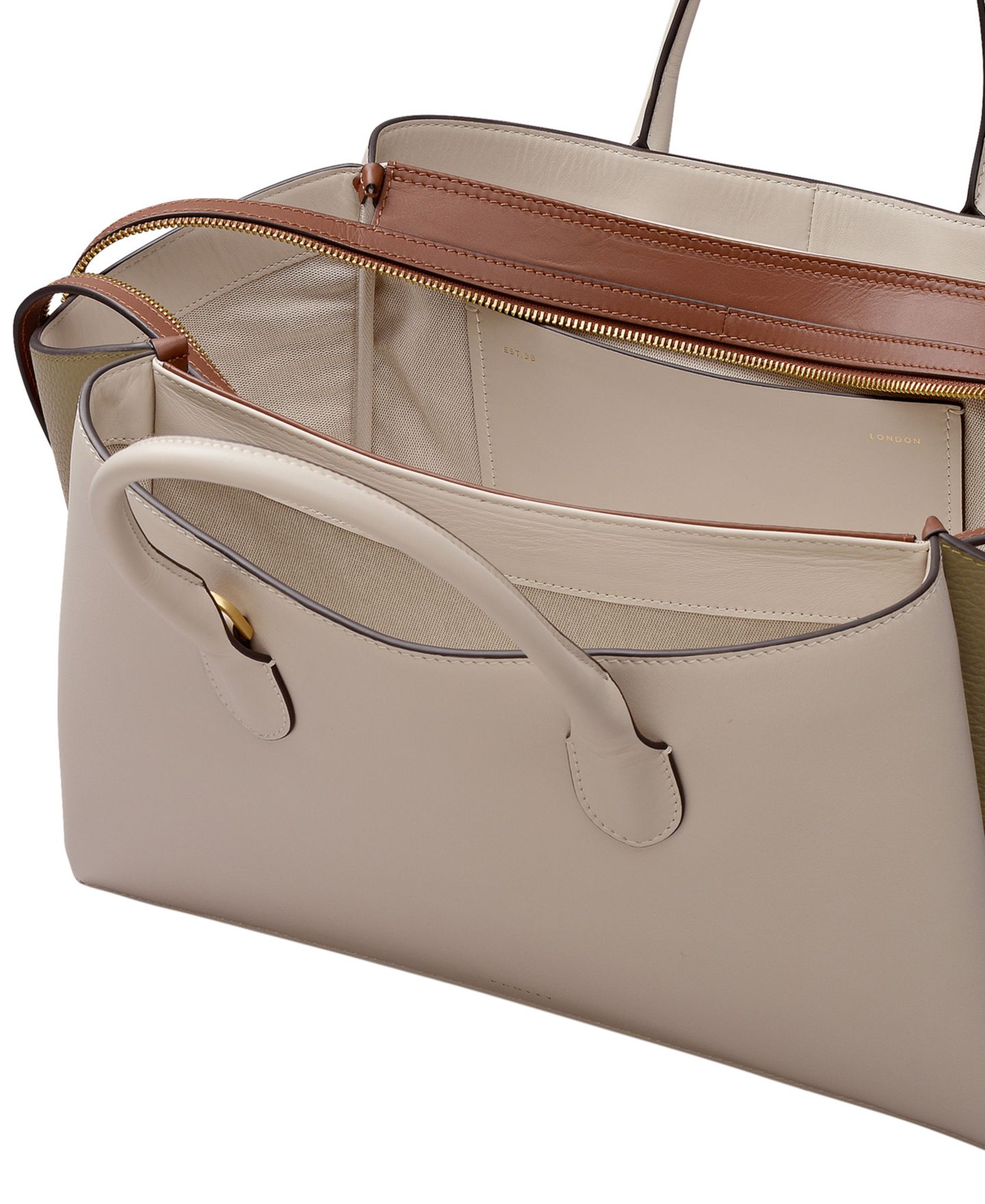 Женская сумка Radley London Romilly Large Leather Ziptop Satchel, цвет: Соляной — фото 8