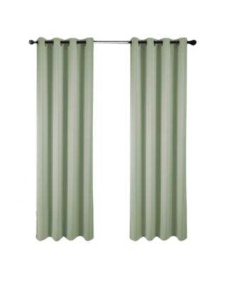 100% Polyester 250 GSM Riley 100% Blackout Grommet Panel 54" x 45" Sage