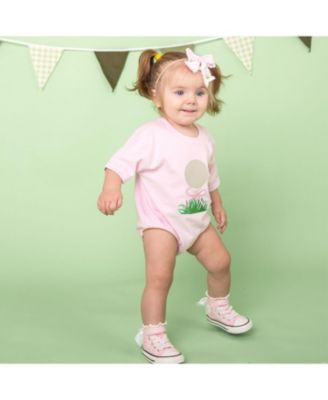 Baby Girls Golf Tee Embroidered Lace Bow Baby Headband