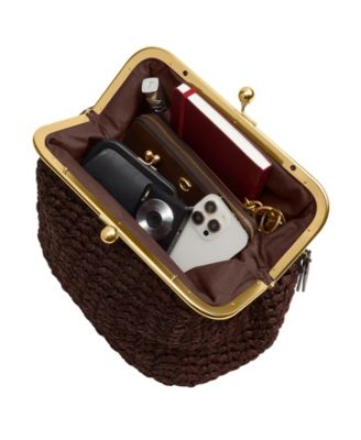 Kisslock Medium Straw Frame Bag 27