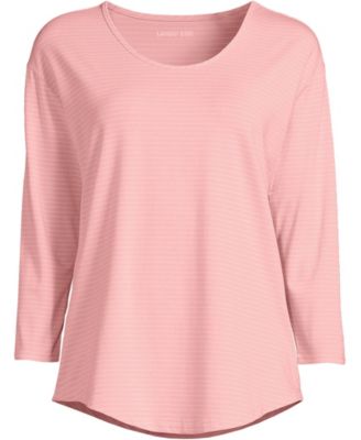 Women's 3/4 Sleeve Lightweight Jersey Shirttail Tee