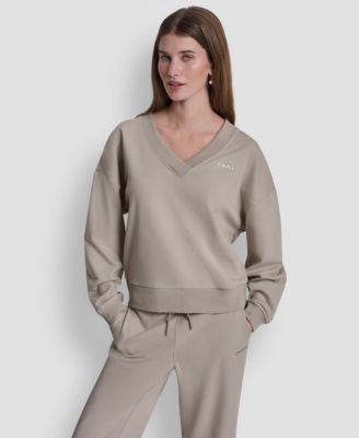 Sport Women's Metallic Bubble Logo V-Neck Sweatshirt