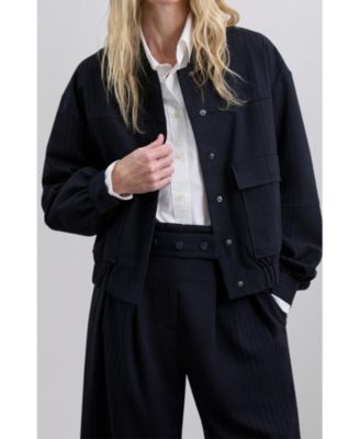 Women's Belt pocket bomber Jacket