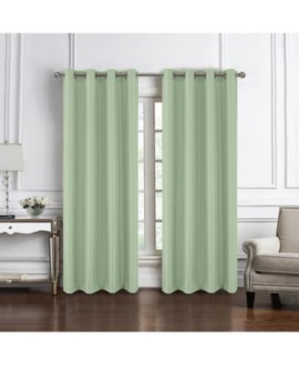 100% Polyester 140 GSM Sedona Jacquard Grommet Curtain Panel 54" x 84" Sage