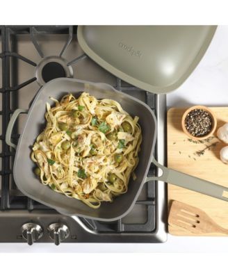 Northvale 5.3 Qt Ceramic Nonstick Saute Pan with Lid & Steamer Basket, Cast Aluminum, Induction Ready Base, Soft Touch Handle