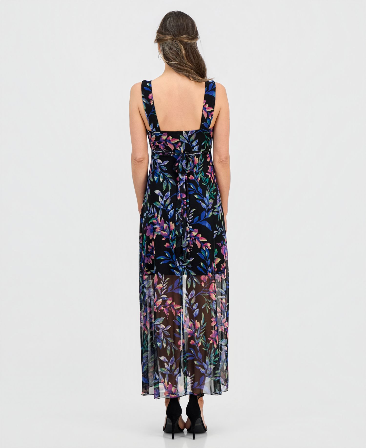 Women's Floral Print Sleeveless Maxi Dress