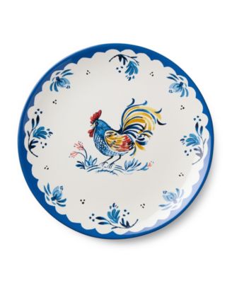French Rooster Dinner Plates, Set of 4