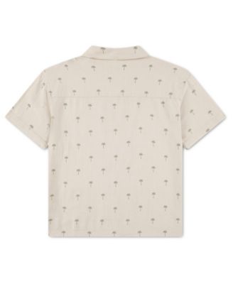Boys' Short-Sleeve Linen Camp Shirt