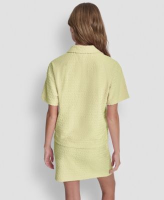 Women's Logo Jacquard Boxy Polo Collared T-Shirt