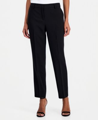 Women's Crepe Grace Mid Rise Straight-Leg Ankle Pants