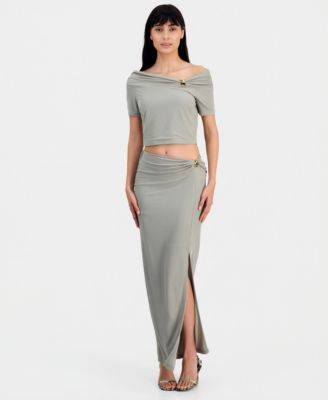Women's Brigitte Off-The-Shoulder Top & Midi Skirt