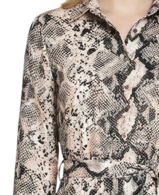 Women's 3/4 Roll Tab Sleeve Collared Dress