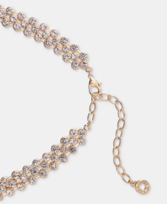 Crystal Mesh Chain Collar Necklace, 16" + 3" extender