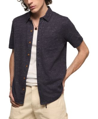 Men's Short-Sleeve Linen Knit Shirt
