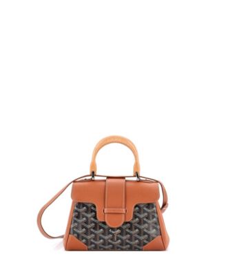 Mini Saigon Top Handle Bag Coated Canvas with Leather