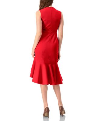 Women's Solid Mermaid Midi Dress