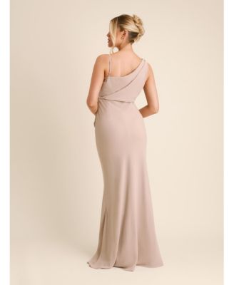 Women's Cowl Front Chiffon Bridesmaid Dress