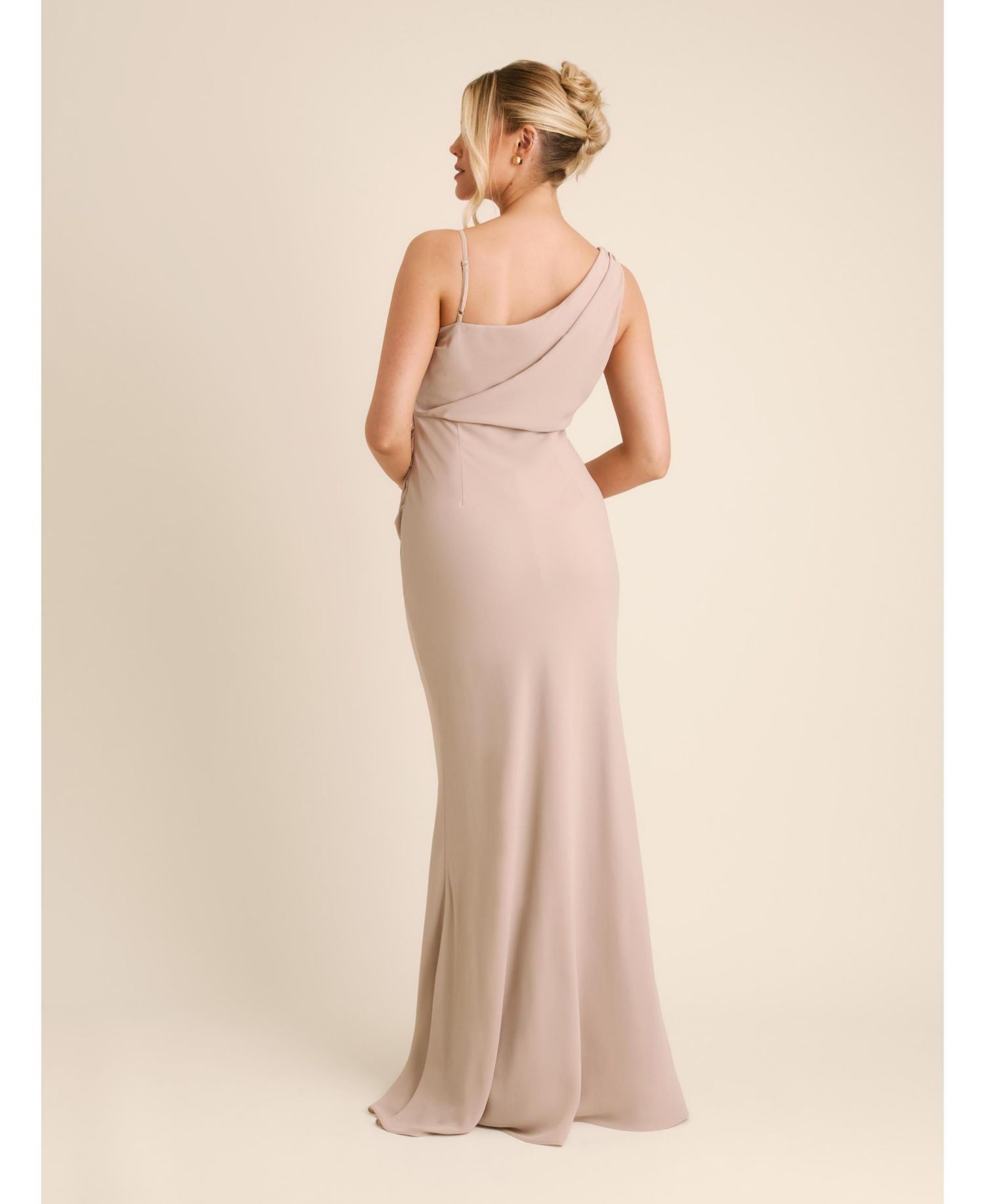 Women's Cowl Front Chiffon Bridesmaid Dress