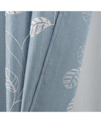 100% Polyester 140 GSM Reed Embroidered Grommet Curtain Panel 54" x 84"